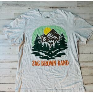 Zac Brown Band Out in the Middle Tour '22 Tee T-shirt sz L EUC